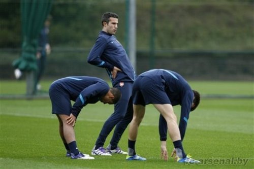 Тренировка "Арсенала" перед матчем с "Марселем"