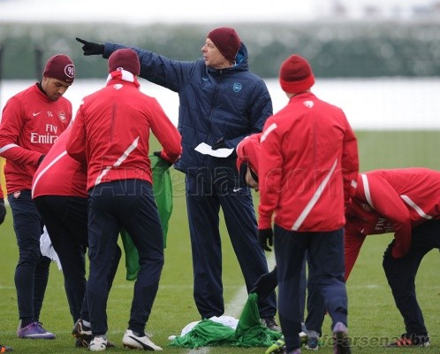 Тренировка "канониров" перед выездным матчем с "Сандерлендом"